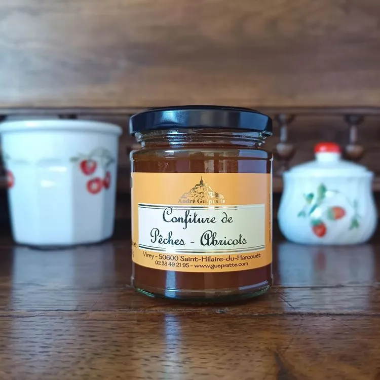 Confiture p&ecirc;che abricot 210 g