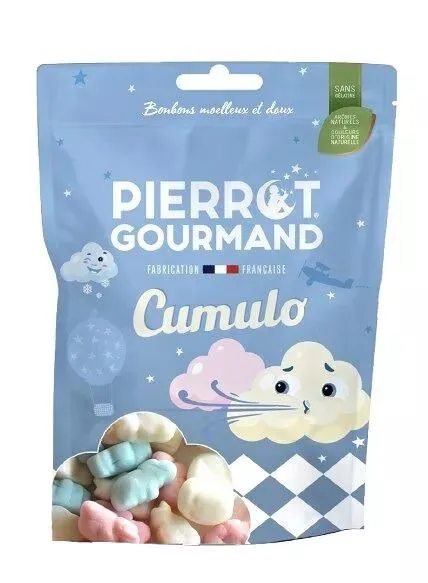 Sachet refermable 80g de bonbons g&eacute;lifi&eacute;s Cumulo