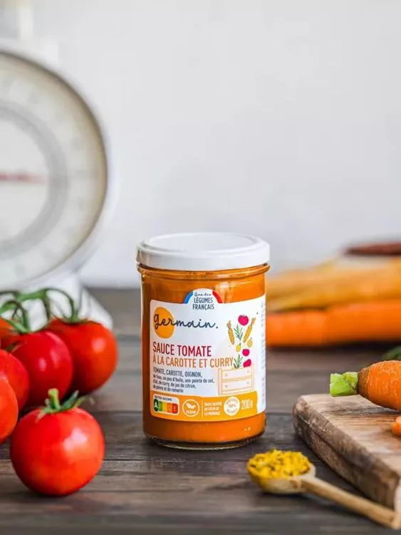 Sauce tomate carotte pointe de curry 200 g