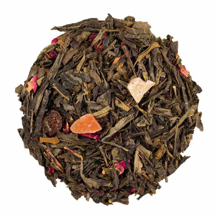 Th&eacute; vert - Bon Humeur - cerise framboise 25g 01/26