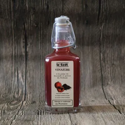 Vinaigre pulp&eacute; grenade poivre du Sishuan 25cl