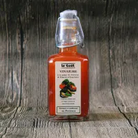Vinaigre pulpé poivron piment Espelette 25cl Vinaigre pulpé poivron piment Espelette 25cl